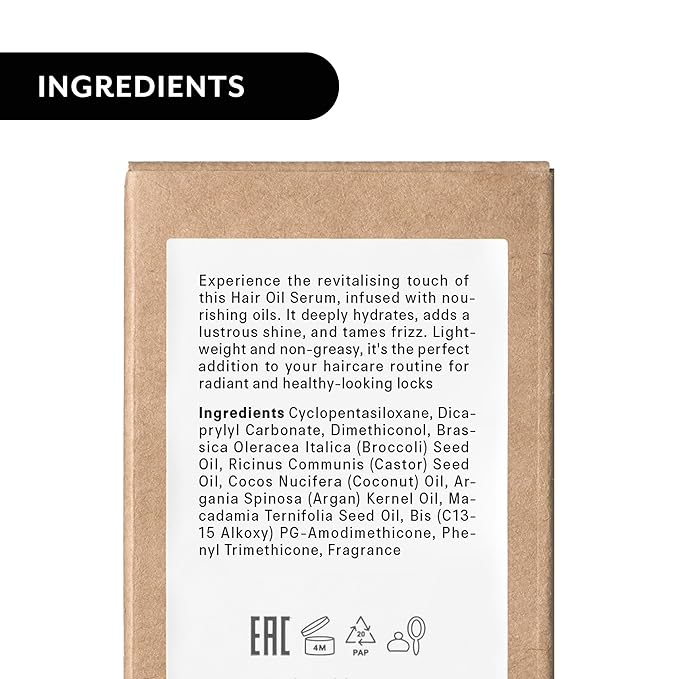 The Act Hair Oil for Dry & Frizzy Hair – Leave-In Lightweight Treatment with Argan, Coconut & Castor Oil – Non-Greasy Finish – 1.69 fl oz