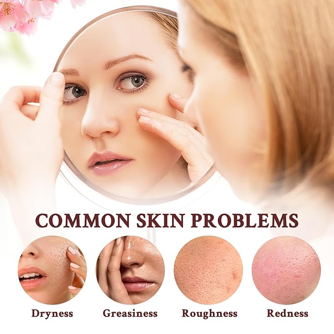 8PCS Sakura Skin Care Set,Moisturizing Skincare Kit with Face Cleanser,Facial Cream,Toner,Facial Serum,Face Masks and Eye Cream,Refreshing Hydrating Skin Care Gift Set for Women