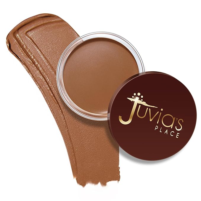Juvia's Place Bronzed Cream Bronzer - Caramel - Smooth Cream Bronzer Pot for Sun-Kissed Glow & Warmth, Buildable & Blendable Makeup Contour with Long-Lasting Matte Shimmer Finish, Highly Pigmented