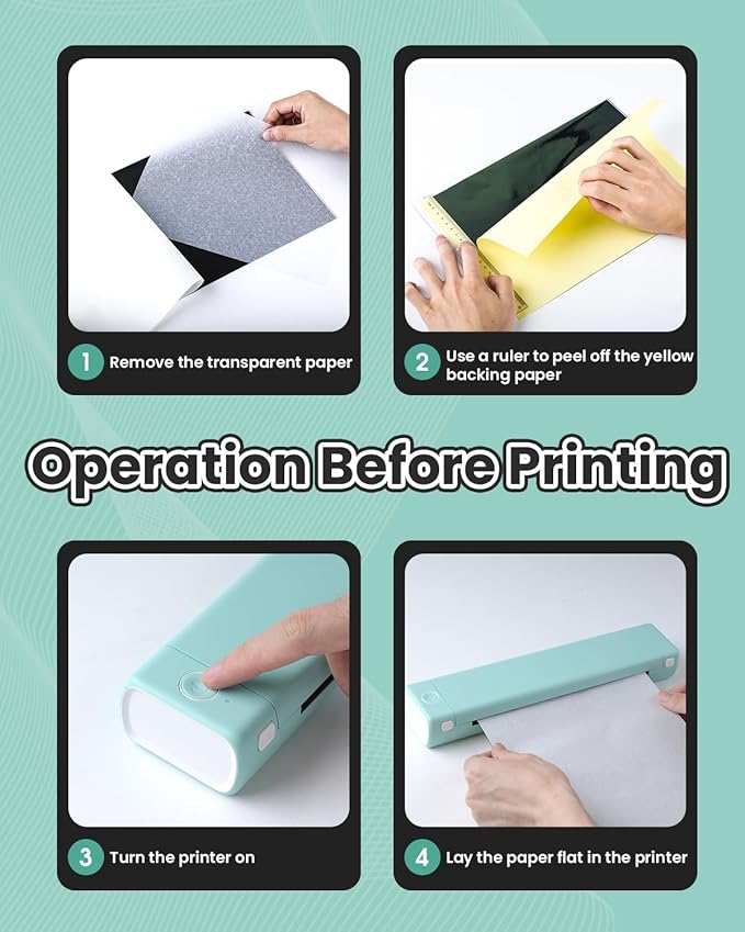 Phomemo M08F Wireless Tattoo Transfer Stencil Printer, Tattoo Transfer Thermal Copier Machine with 10pcs Free Stencil Paper, Portable Printer Kit for Tattooing, Compatible with Smartphone & PC