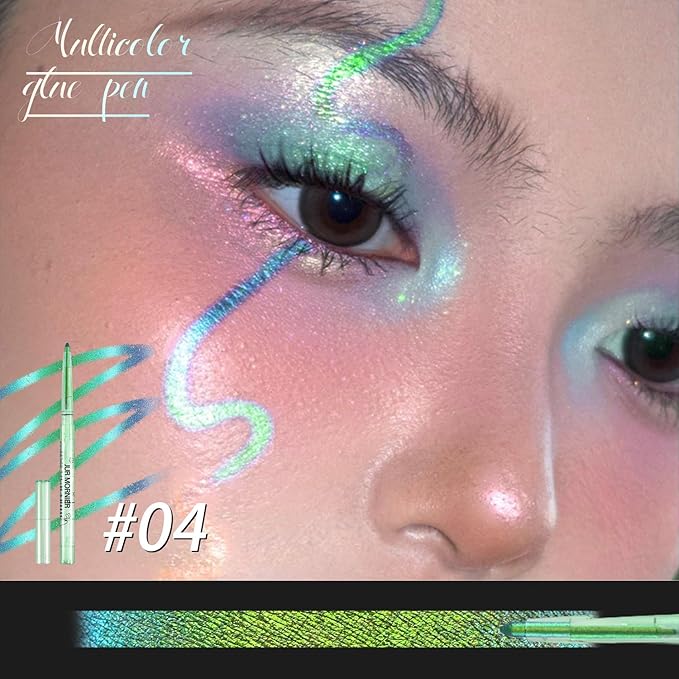 Multichrome Eyeliner Gel Pencil,Waterproof Long-Lasting Vegan Cruelty Free Eye Liner,Shifting Colors Eyeliner Pen (EL-04)