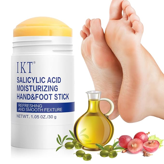 Foot Cream Stick for Dry Cracked Heels,Moisturizing Balm with Olive Oil,Roll-On Repair Treatment for Rough Feet, Hands & Elbows,No Mess Foot Lotion Alternative,1.05 oz,1 pack