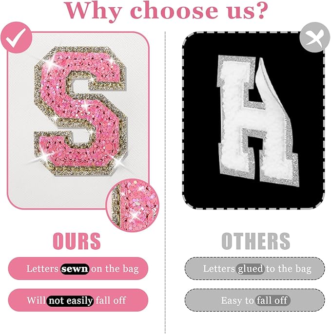 Personalized initial letter makeup bag,