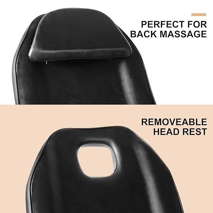 Artist hand Facial Bed Lash Bed for Eyelash Extensions (Black 1)