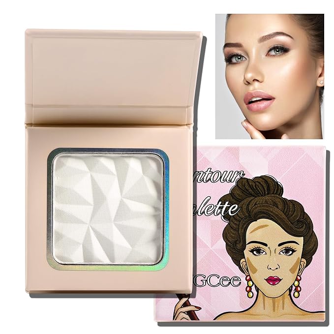 Matte White Highlight Contour Palette Bright,Mini Professional Matte
