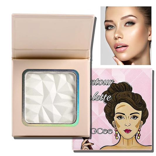 Matte White Highlight Contour Palette Bright,Mini Professional Matte