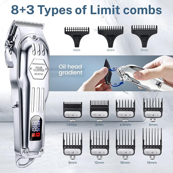 KIKIDO Hair Clippers Professional Cordless