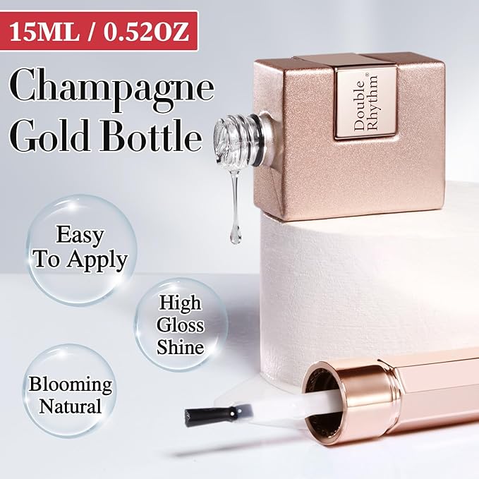 Double Rhythm Blooming Gel Polish 15 ml Clear Blooming Nail Art Polish for Spreading Effect DIY at Home 0.5 Oz (Clear)