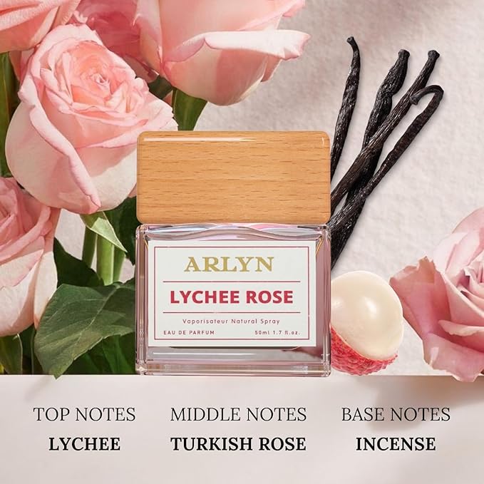 ARLYN Lychee Rose Eau De Parfum Inspired by Perfums De .Marly Del.ina, Long-Lasting Perfume For Women, Vegan, Cruelty free, Made in USA- 50 ml | 1.7 oz