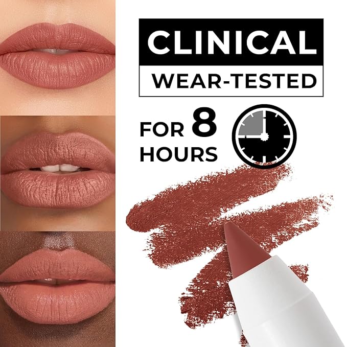 Lamel Matte Gel Lip Liner Pencil | Weightless & CreamyTexture - Sharpenable - Longwear & Waterproof - High Pigmented & Flawless Finish - Cruelty-free & Paraben-Free, 408, 1,7g/0.05oz. (Rose Plum)