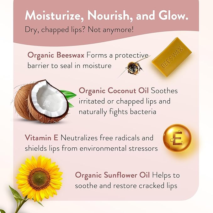 Moroccan Magic Organic Lip Balm & SPF15: 11 Piece Variety Pack Gift Set | Organic Argan and Essential Oils | Smooth | Natural | Non-Toxic | Cruelty Free | 11 Pack