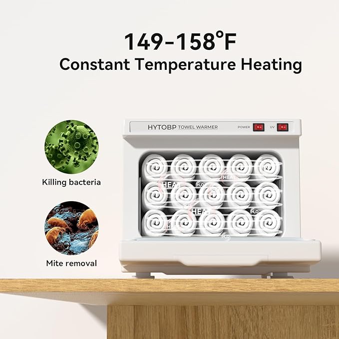 Hot Towel Warmer, 8L Towel Warmers Spa, Small Towel Warmer Professional Mini Towel Warmer Cabinet for Facial, Towel Warmer Esthetician Towel Heater for Beauty&Salon(8L-White)