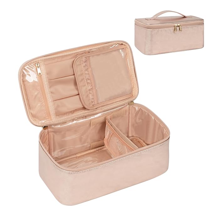 Ocheal makeup bag,vegan leather makeup