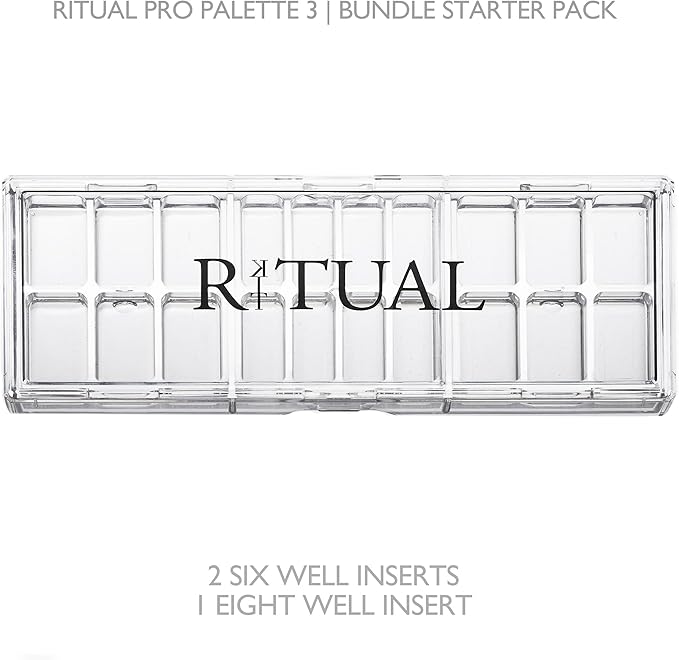 Empty Makeup Palette | 20 Wells | Modular Interchangeable Depotting System | Ritual Pro Palette 3 | Sample Bundle, Lipstick, Creams, Alcohol based makeup and paint, watercolor, Gouache, Acrylic paint
