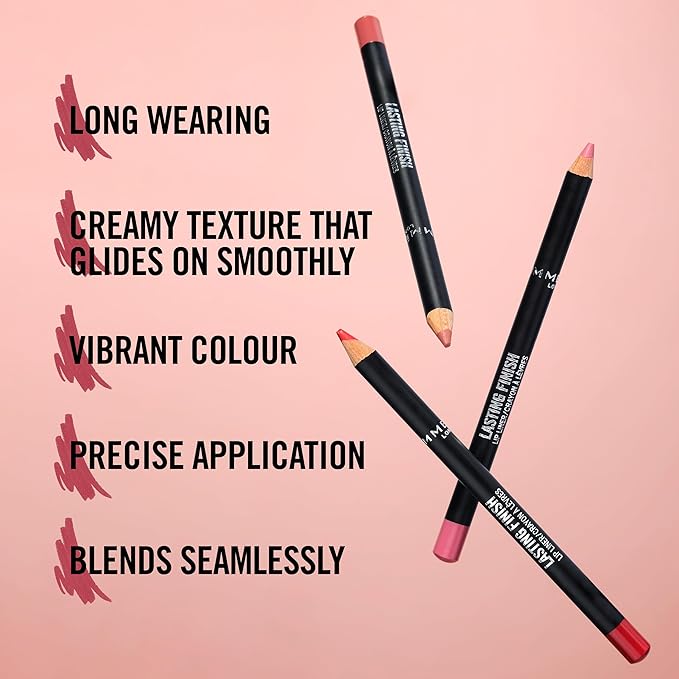 Rimmel Lasting Finish 8HR Soft Lip Liner Pencil - Vibrant, Blendable Formula to Lock Lipstick in Place for 8 Hours - 790 Brownie Pie, .04oz