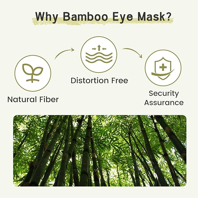 100% Handmade Bamboo Sleeping Eye Mask for Women for Men,Night Masks,Organic Sleep Mask,Blockout Eye Mask for Sleeping,Large Size Adjustable (1 PC, Dark Grey)