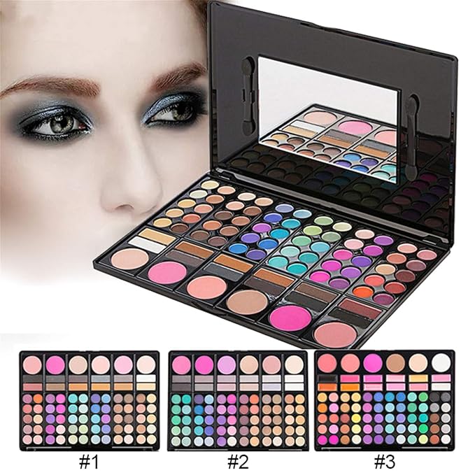 Pro Makeup Gift Set All In One Makeup Palette Cosmetic Contouring Kit 78 Colors Eyeshadow Palette with Blush, Face Powder and Lip Gloss #3 - Ideal Gift for Holiday