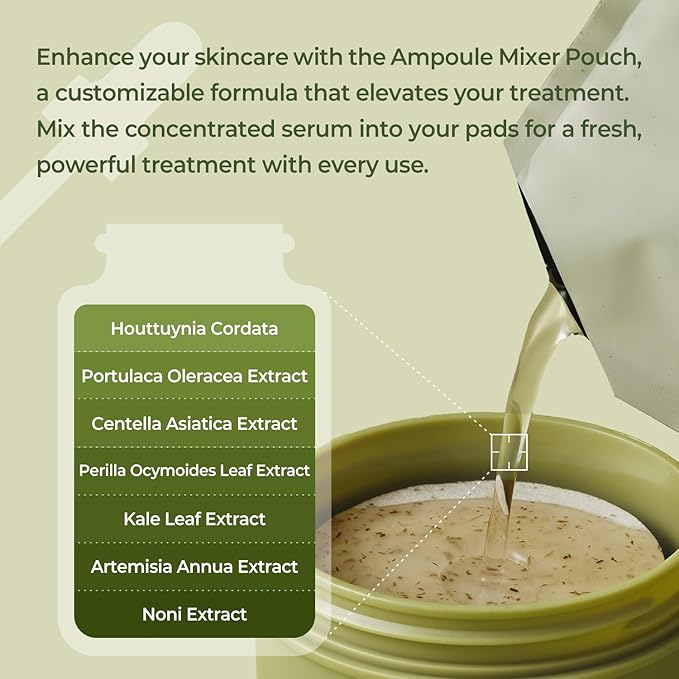 Daily Ampoule Pad – Centella Asiatica Infused Toner Sheets with Antioxidant Deep Nourishing Plant Extracts and Separate Ampoule Pouch for Skin Radiance – (100 Pads)