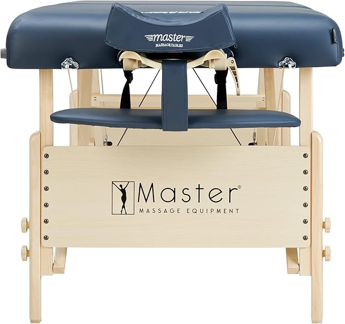 Master Massage Coronado Portable Massage Table Pro Package- Adjustable Height, Working Capacity of 750 lbs. and 3-Inch Foam Cushioning- Tattoo Bed, Lash Table- Royal Blue