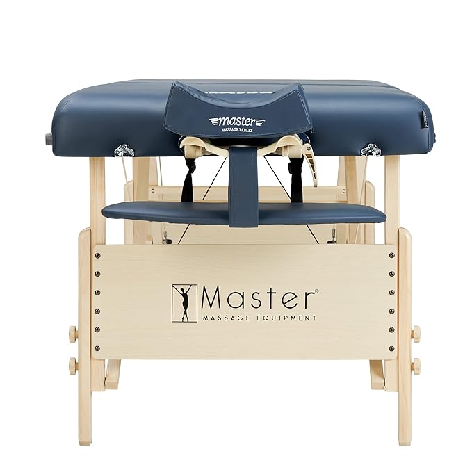 Master Massage Coronado Portable Massage Table Pro Package- Adjustable Height, Working Capacity of 750 lbs. and 3-Inch Foam Cushioning- Tattoo Bed, Lash Table- Royal Blue
