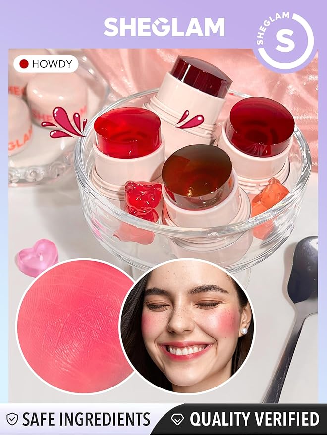 SHEGLAM Jelly-Licious Hydrating Lip & Blush Tint-Howdy