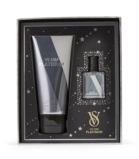 Victoria's Secret Platinum Mini Fragrance Duo Gift Set, Cologne & Travel Lotion