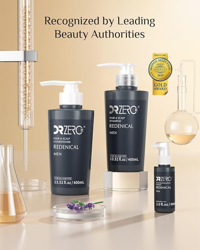 DR ZERO 3% Redensyl Hair Growth Serum for Men, Hair Scalp Serum Spray for Hair Loss and Regrowth, Clinically Tested for Hair Thinning Therapy and Scalp Care, Japanese Hair Treatment, 60ml