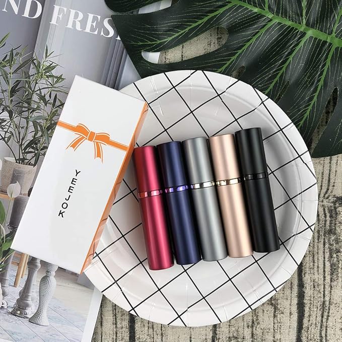 YEEJOK Travel Essentials for Women Men, Travel Perfume Bottles Refillable, Perfume Atomizer Spray Container, Mini Portable Easy Pump Refilled 5ml Bottle for Flying,Purse,Vaction Essentials