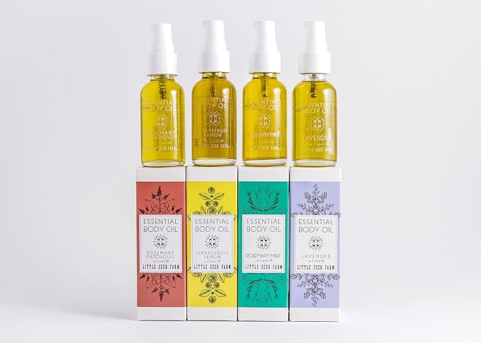 Little Seed Farm Essential Body Oil, Rosemary Patchouli, 4.0 Ounce