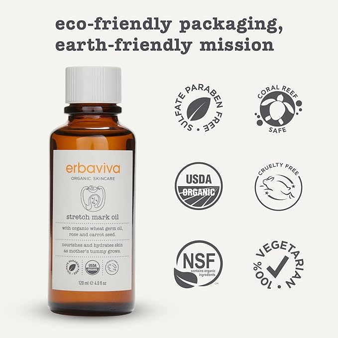 Erbaviva Stretch Mark Oil 4 Fl Oz