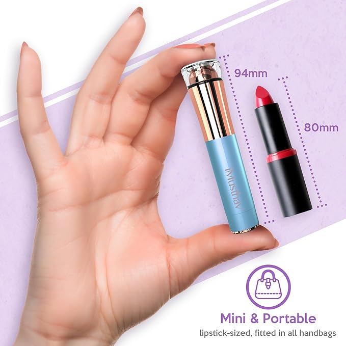 Portable Flawless Facial Hair Remover for Women – Painless, Fast & Precise Flawless Electric Razor & Epilator for Face, Lips, Chin Hair Removal – 18K Gold-Plated, 360° LED Light