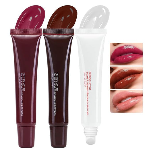 DAGEDA 3Colors Lip Glowy Balm Set, Lips(B)