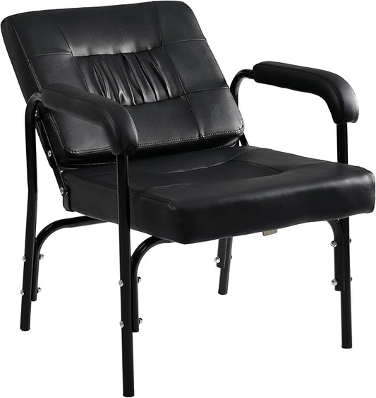 Salon Reclinng Shampoo Chair, Auto Reclining Shampoo Chair for Salon with Heavy Duty Metal Frame can Sit or Lie Down for Spa Beauty Equipment, Black