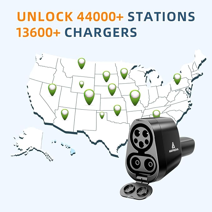 2025 Tesla Supercharger Adapter Pro 2-in-1 CCS1 & J1772 to NACS 250kW Ultra-Fast Charging Compatible with All Tesla Models (Y/3/S/X) Works with Level 1/2/3 Stations