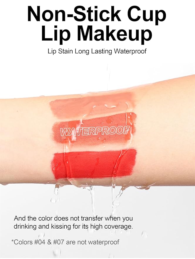 12Pcs Nude Matte Liquid Lipstick Set, Waterproof Long Lasting Non-Stick Cup 12 Colors Nude Lipstick 24 Hour Not Fade Matte Lipstick Professional Lip Gloss Makeup Christmas Day Gift Sets for Women