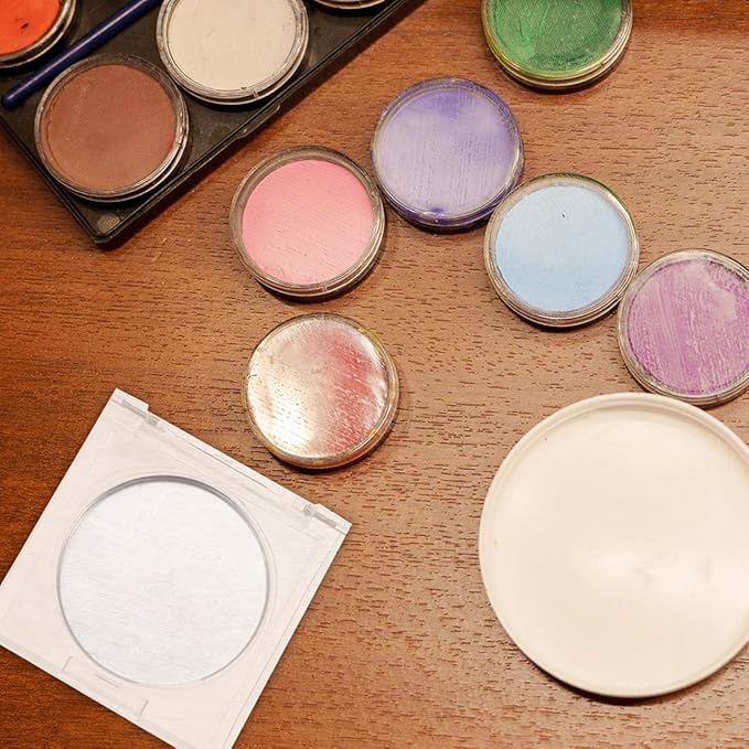 Beaupretty 14Pcs Empty Eyeshadow Palette: Refillable Depotting Makeup Palette - Clear Foundation Powder Storage for Eyeshadow Lipstick Blush Powder