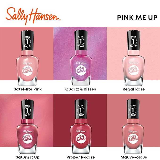 Sally Hansen Miracle Gel™, Mauve-olous, Long Lasting, Gel-Like Formula, No UV Lamp Needed, Pink Nail Polish