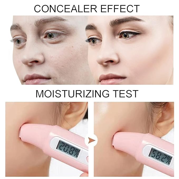 1PCS Mushroom Head Air Cushion CC Cream,CAHIUYOA BB Cream Foundation Full Coverage Concealer Long Lasting Liquid Matte Makeup Foundation with Mushroom Makeup Sponge-Natural