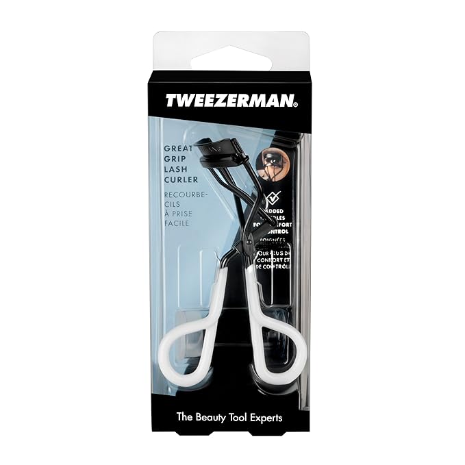 Tweezerman Onyx Great Grip Eyelash Curler - Makeup Eyelash Tool for all Eye Shapes