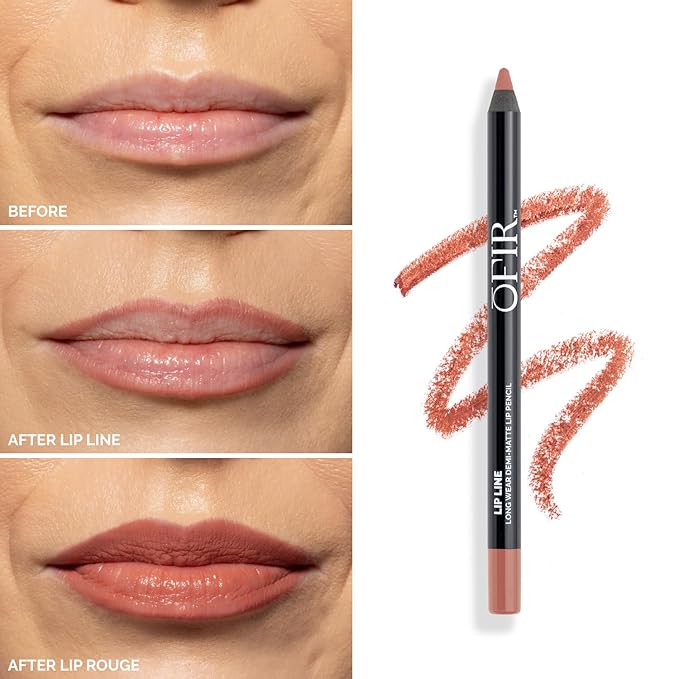 OFIR Longwear Demi-Matte Lip Pencil | Smudge-Proof, Easy Glide, Hydrating, Long-Lasting Color | Off Pink - Neutral Nude Lip Liner Pencil | 0.042 OZ