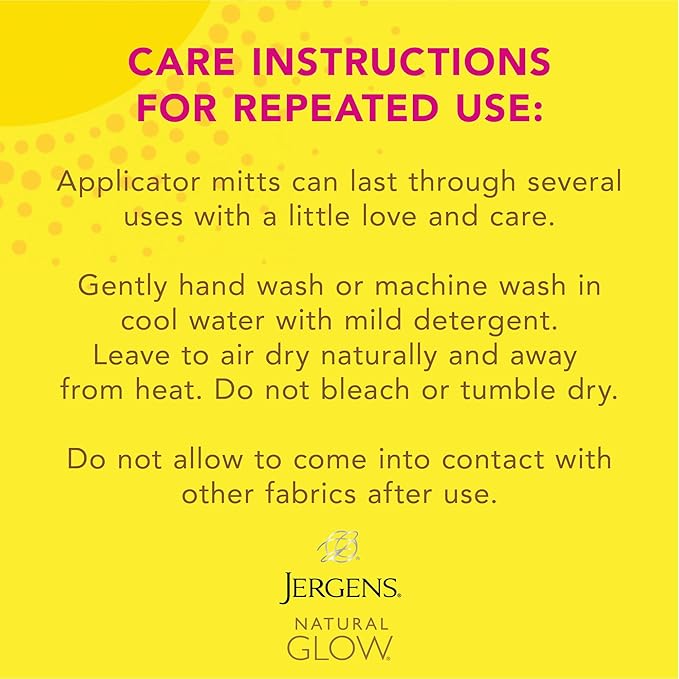 Jergens Natural Glow Body Applicator Mitt, Flawless, Streak-free Tanning Blender Glove, Reusable Tanning Mitt Protects Hands, Deep