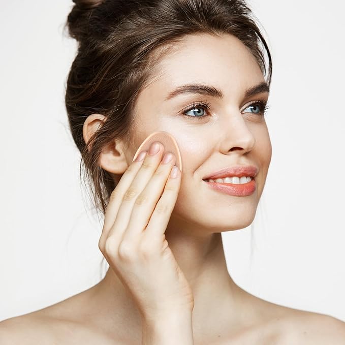 6 Pcs Flat Makeup Sponge, Beige Smooth Makeup Sponges Cushion Foundation Puff Make up Cushion Make up Applicator Sponge for Natural and Easy Soft Long-lasting and Beginner-friendly