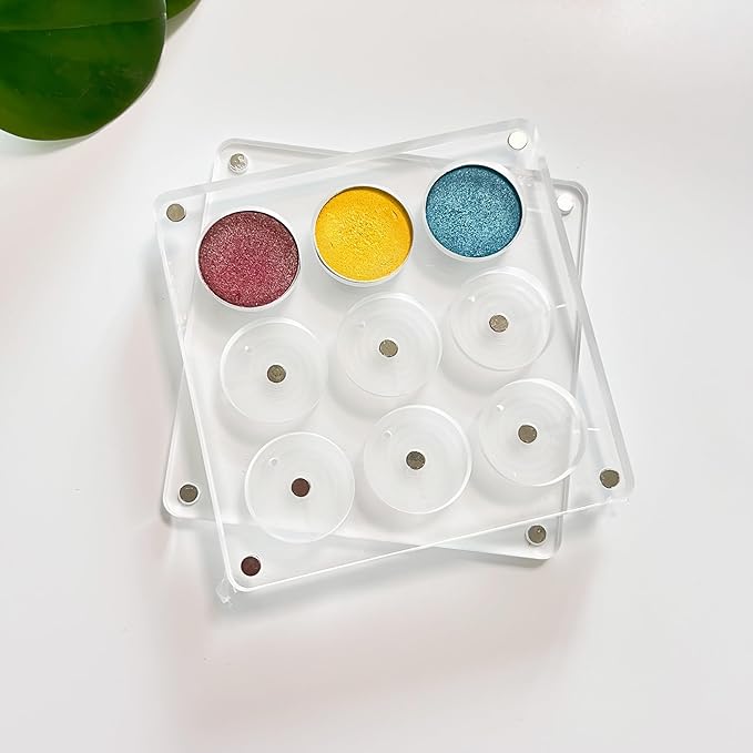 New Empty Acrylic DIY Your Own Magnetic Eyeshadow Palette All Transparent Elegant Eye Shadow Makeup Palette Make-up mixing palettes sold empty 26mm*9 holes