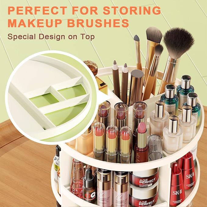 Rotating makeup organizer, 360 spinning