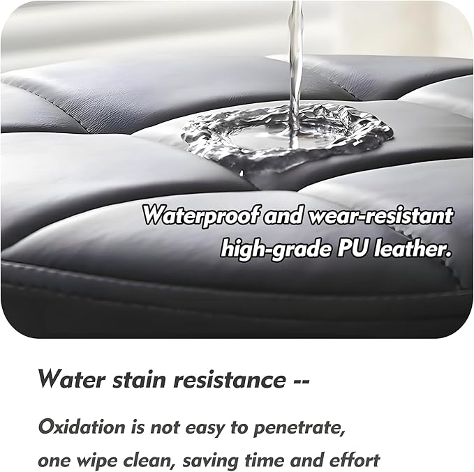 Rayyl Rolling Stool with Wheels Classic PU Leather - 400lb Capacity with Quiet Wheels, 360° Swive Adjustable Height, Ultra-Comfort Seat, for Salon Tattoo Work Home SPA Shop Use (Black)