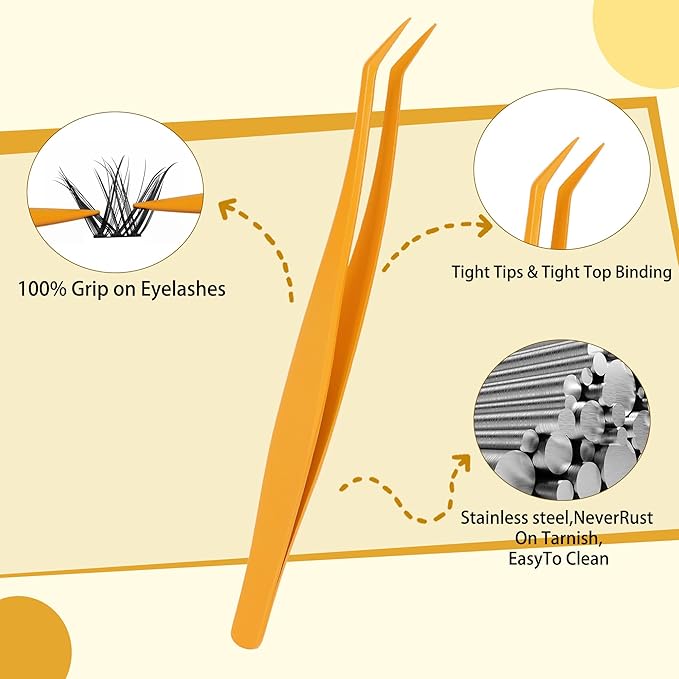 Eyelash Clusters 10-18mm Wispy Lash Clusters D Curl DIY Cluster Lash Extension Kit Individual Lashes Kit With Bond & Seal, Glue Remover, Tweezers(LF05 Lashes Set)