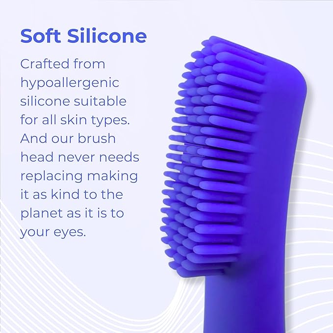 Electric Eyelid Brush - Optometrist Approved for Managing Demodex, Blepharitis, and Dry Eyes - Gently removes dirt, oil, and makeup to support healthier lid hygiene