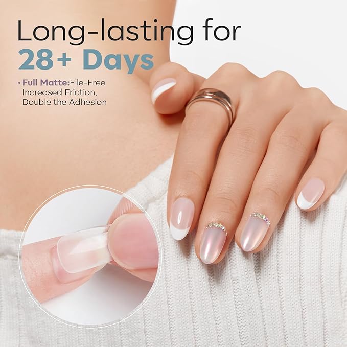 modelones Short Almond Fake Nail Tips - 510Pcs Full Matte Gel Tips Pre-shaped Full Cover Clear Acrylic Gel Kit False Press on Nails for Extension DIY Salon 15Sizes