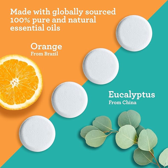 GuruNanda Uplift Shower Steamers for Aromatherapy (10 Pack), Relaxation Gifts for Women & Men with Essential Oils, Stress Relief, Home Spa & Self Care