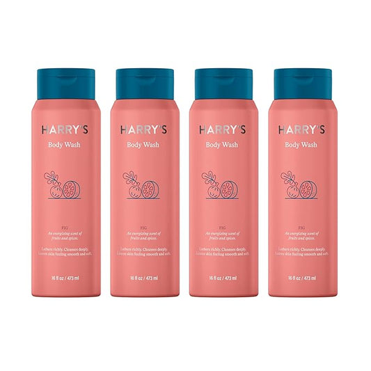 Harry's Men's Body Wash - Body Wash for Men - Fig, 16 Ounce (Pack of 4) Packaging May Vary
